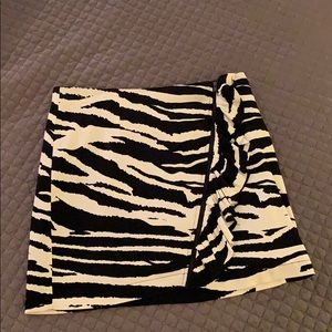 Free People mini skirt zebra
